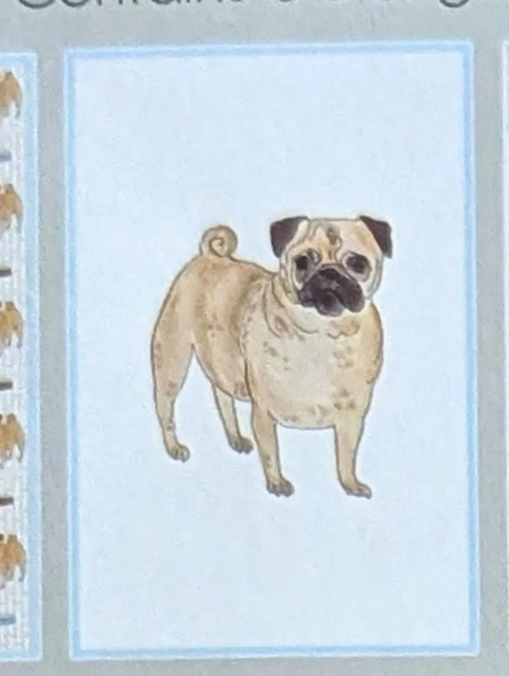 SWEET MILLY GREEN LONDON PUGS 3 PC KITCHEN TEA TOWELS NWT 100% COTTON DOG DOGS